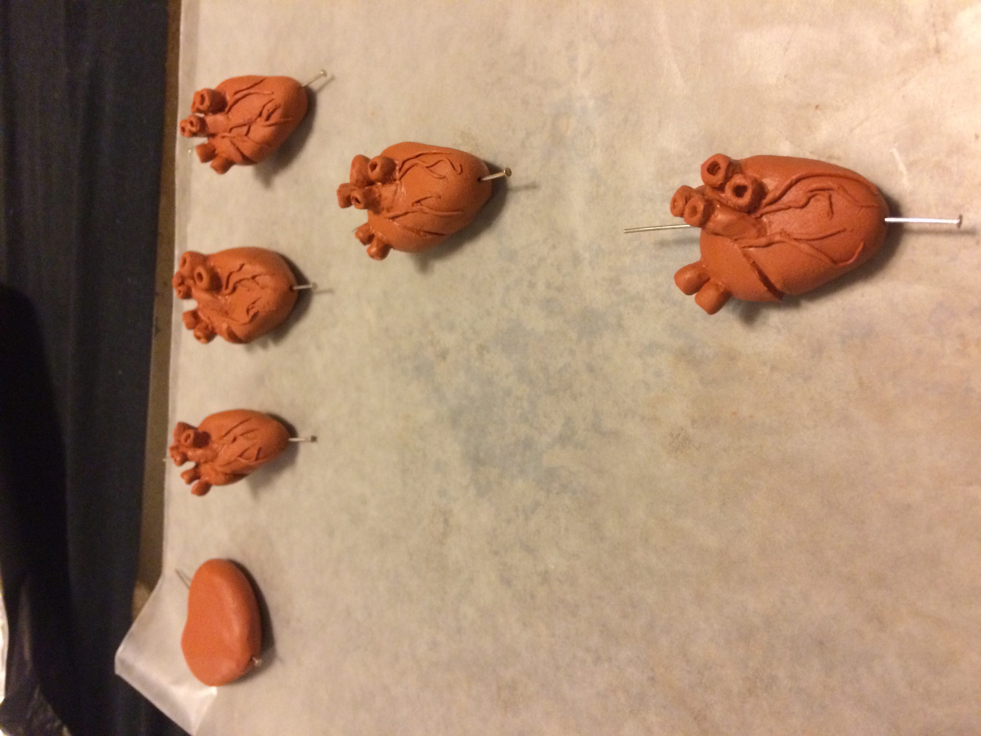 Unfinished clay pendants